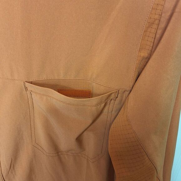 Dickies Men's Button Front Shirt 2XL Long Sleeve Orange Cooling Stretch‎ Pockets - Picture 5 of 11